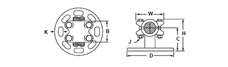 tube cable circle clamps diagram